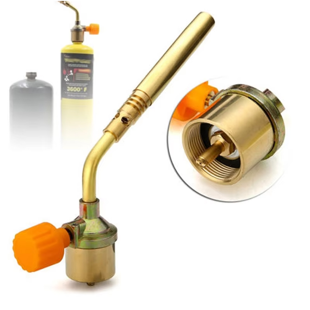 Home Cooking Gas - 1 ชิ้น หัวพ่นไฟเชื่อมทองเหลือง หัวพ่นแก๊สโพรเพน ระบบจุดติดอัตโนมัติ แบบไกปืน