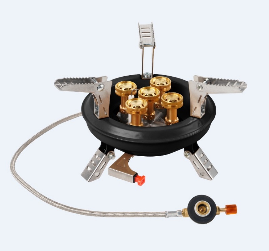 Home Cooking Gas - เตาแก๊สปิคนิคพกพา BRS-201A 16000W แรงดันสูง ใช้แก๊สโพรเพน-บิวเทน สำหรับกิจกรรมกลางแจ้งและกรณีฉุกเฉิน