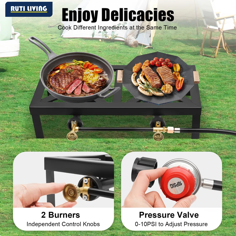เตาแก๊สพกพาแบบ 1/2 หัวเตา สำหร - Home Cooking Gas บทวิจารณ์และราคา